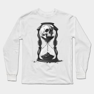 Hourglass skull Long Sleeve T-Shirt